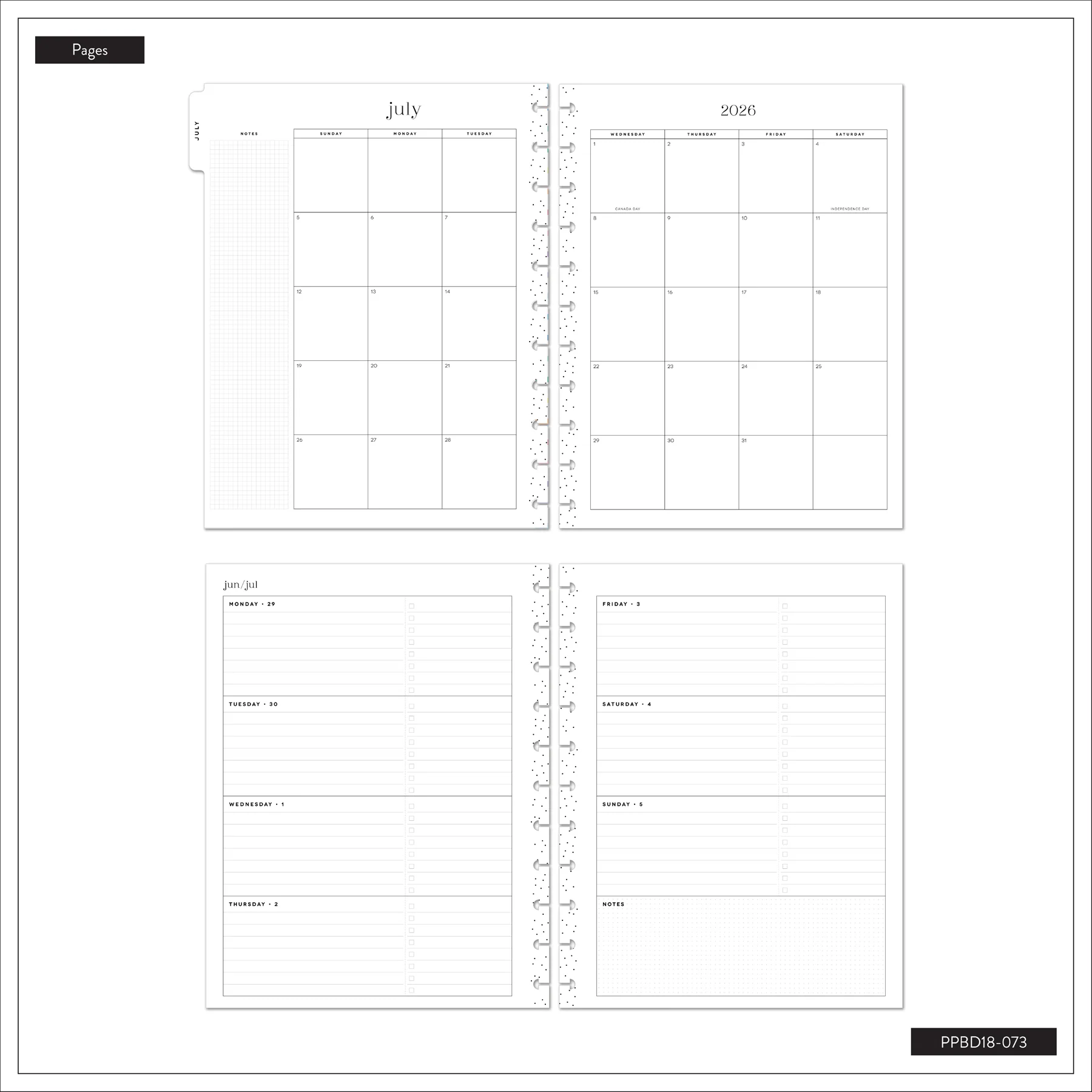 2026–2027 Dune Hues Customizable Planner - Big Horizontal Layout - 18 Months - Image 21