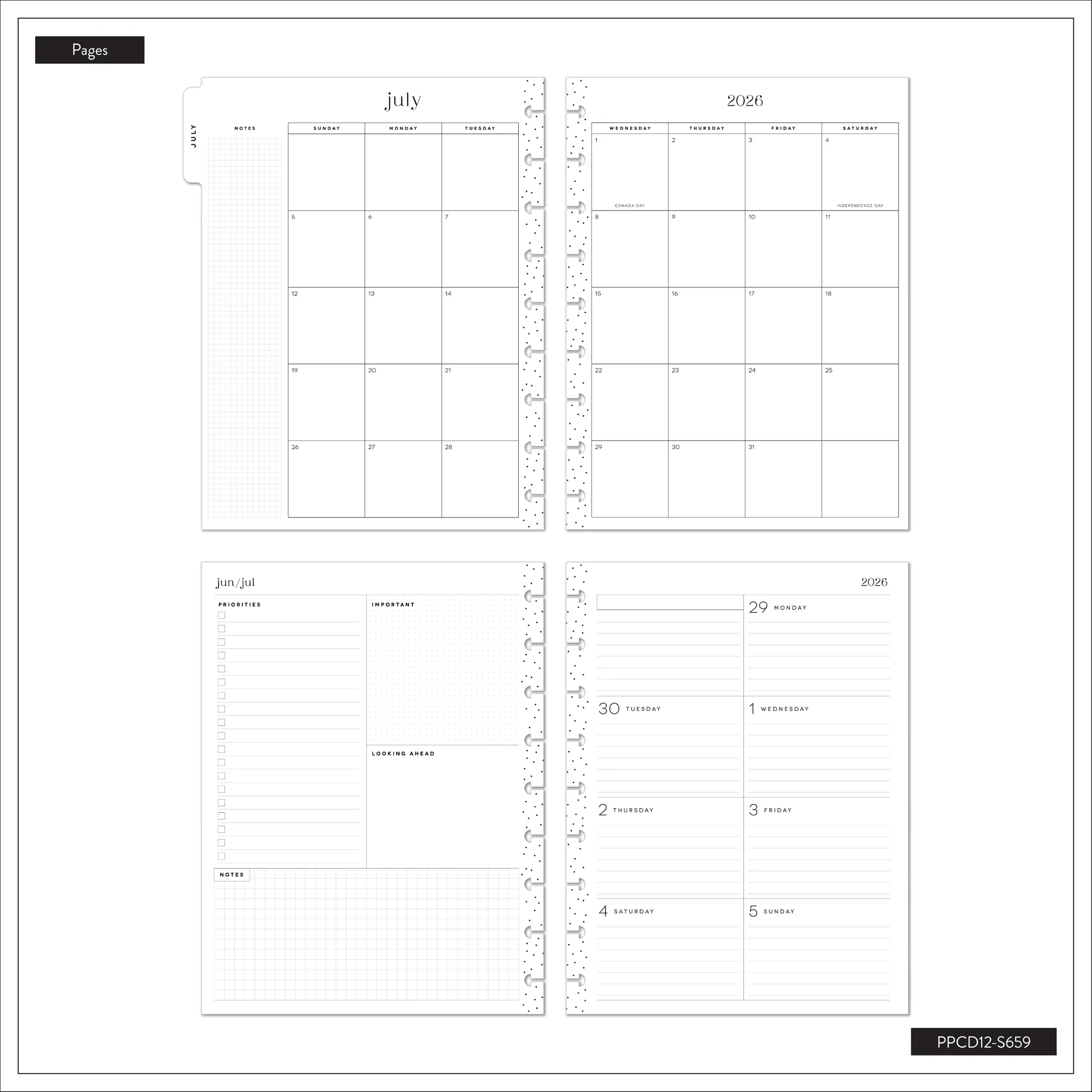 2026–2027 SPECIALTY Tinted Mosaic Customizable Planner - Classic Dashboard Layout - 12 Months - Image 17