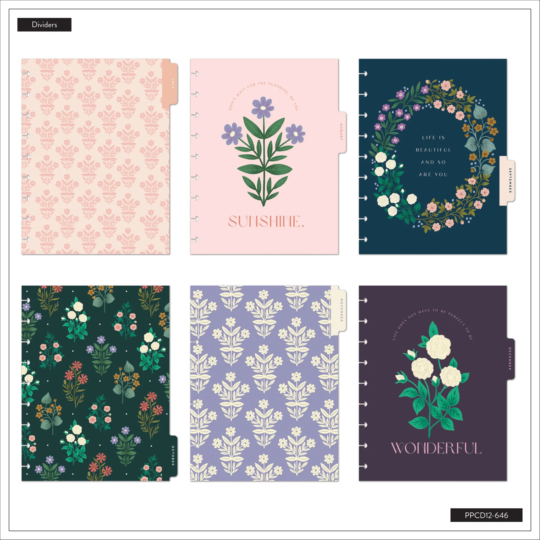 2026–2027 Spring Tapestry Customizable Planner - Classic Vertical Layout - 12 Months - Image 12