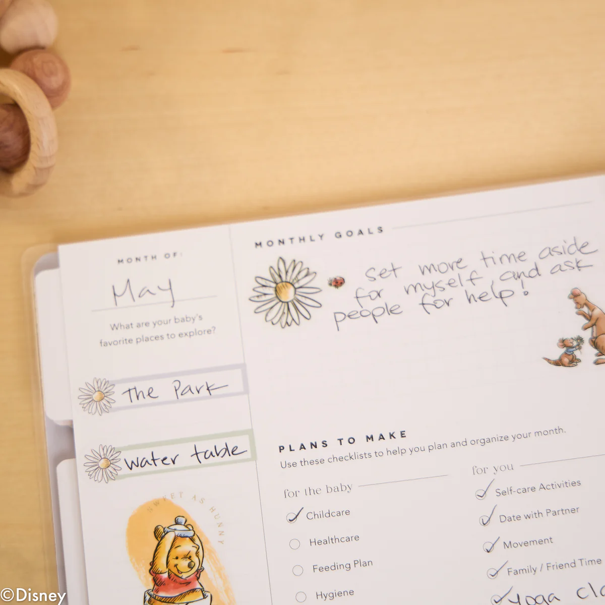 Undated Disney Winnie the Pooh Customizable Baby Planner -  Classic Baby's First Year Layout - 12 Months - Image 28