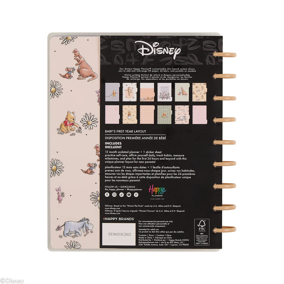 Undated Disney Winnie the Pooh Customizable Baby Planner -  Classic Baby's First Year Layout - 12 Months - Image 44
