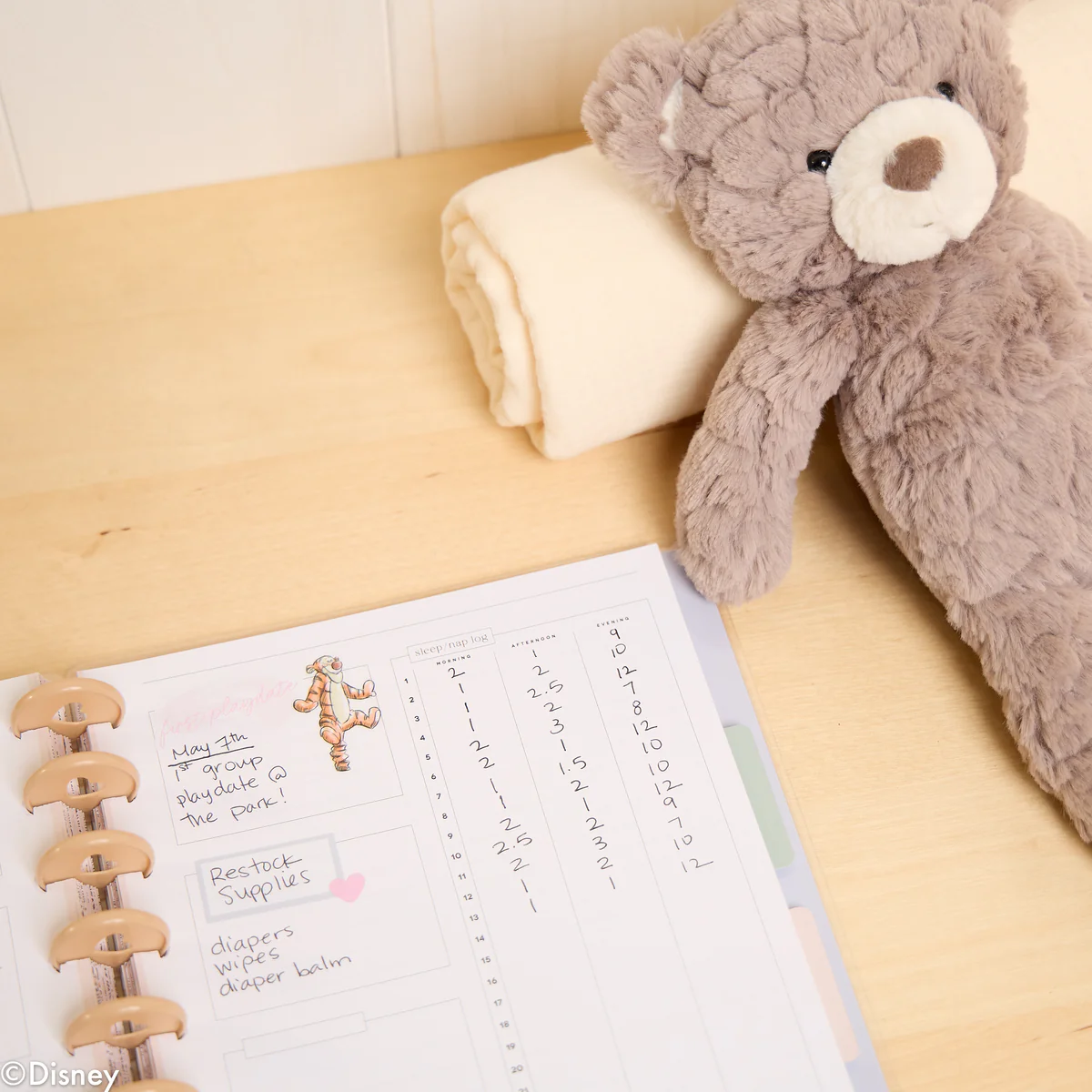 Undated Disney Winnie the Pooh Customizable Baby Planner -  Classic Baby's First Year Layout - 12 Months - Image 9
